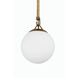 Orion 1 Light 6 inch Patina Aged Brass Mini Pendant Ceiling Light