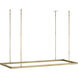 Mick De Giulio Stagger Halo Linear Suspension Ceiling Light in Natural Brass
