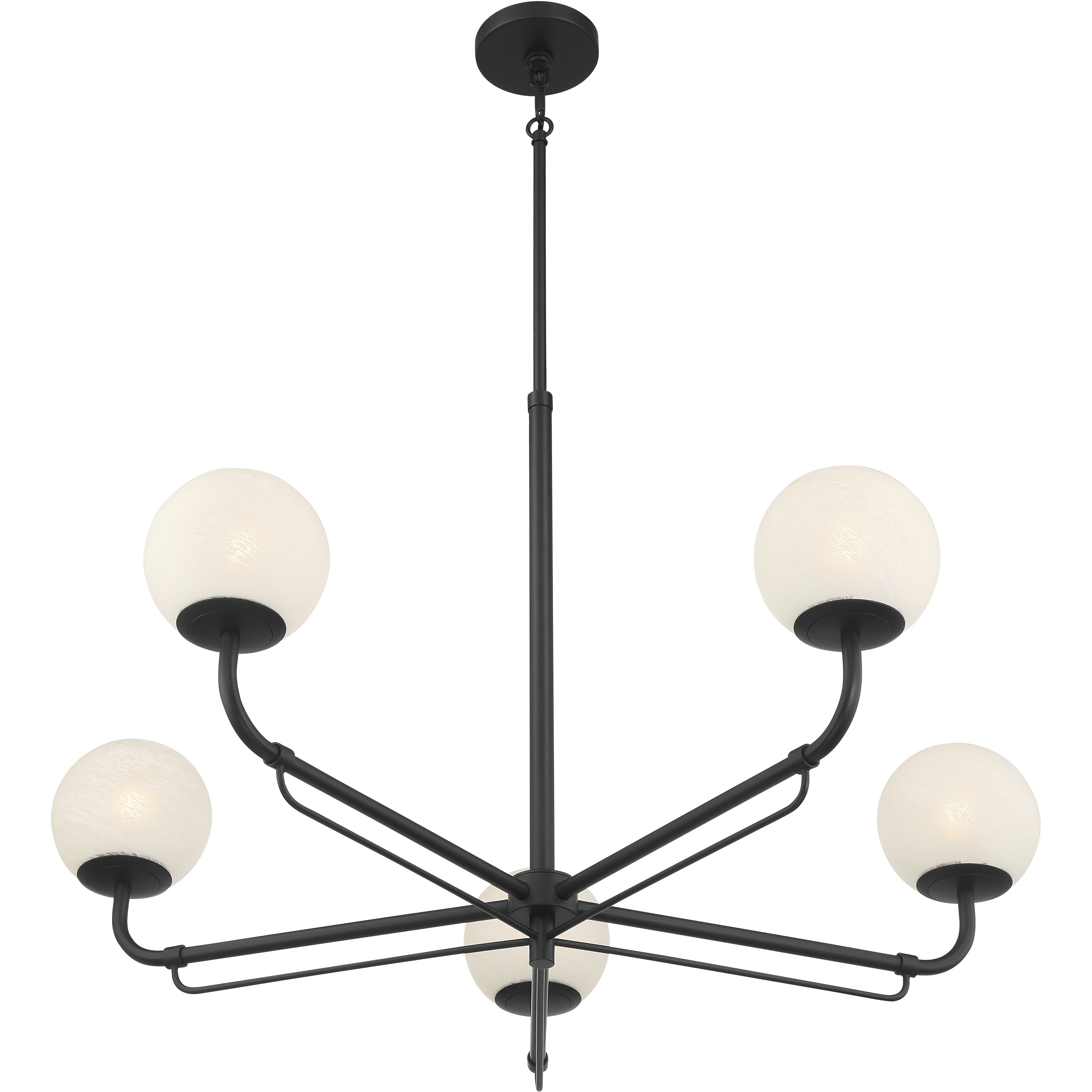 Whitehall 5 Light 38 inch Dark Matte Black Chandelier Ceiling Light