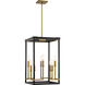 Union Estates 8 Light 14 inch Coal And Soft Brass Pendant Ceiling Light