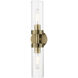Ludlow 2 Light 4.25 inch Antique Brass Vanity Sconce Wall Light