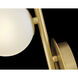 Selene LED 6 inch Lacquered Brass Sconce Wall Light in Swirled, Sconce