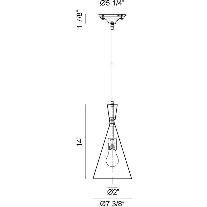 Mulinare Collections 1 Light 7.38 inch Bronze Pendant Ceiling Light