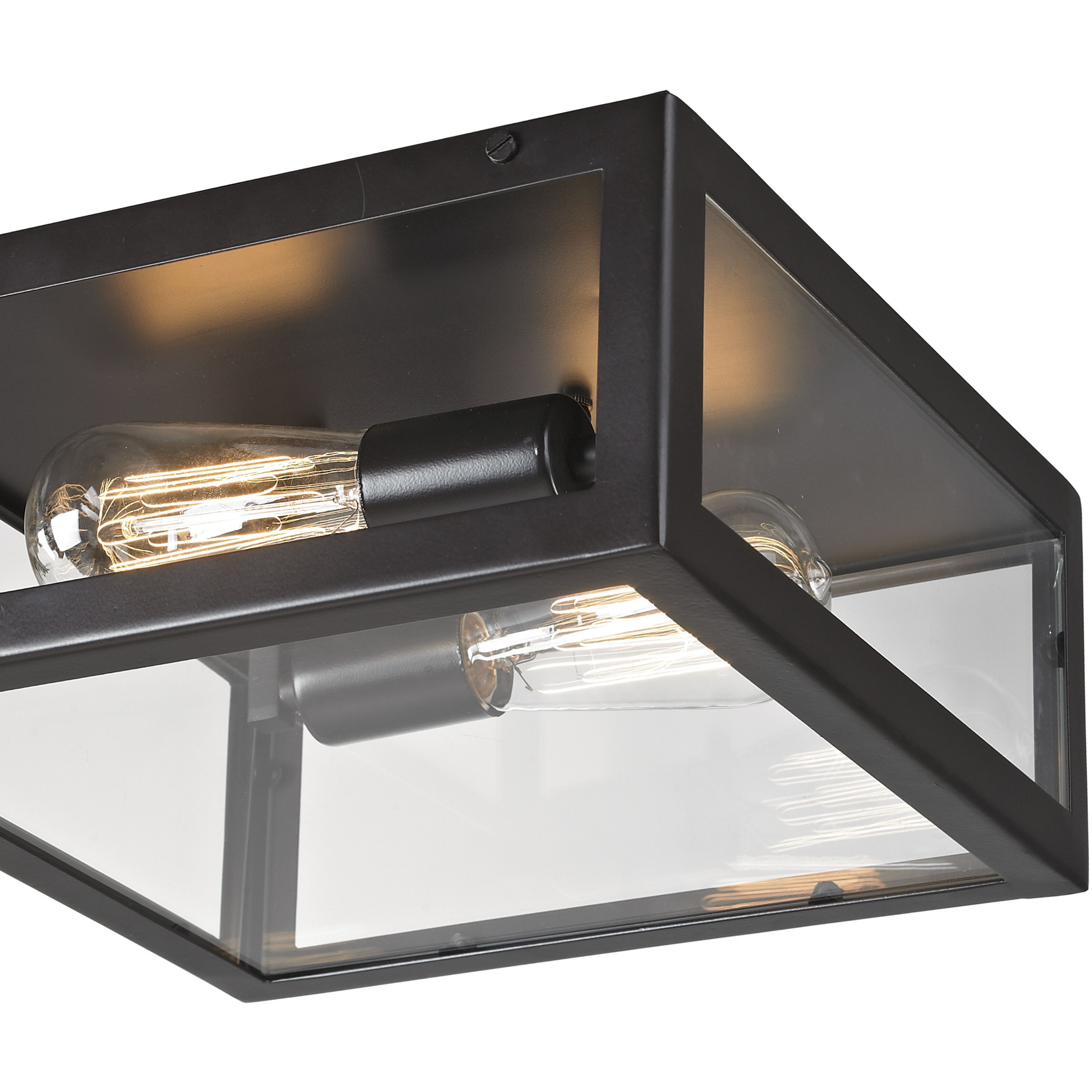 Parameters 2 Light 12 inch Oil Rubbed Bronze Flush Mount Ceiling Light