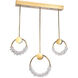 Canada LED 47 inch Gold Island Lighting Ceiling Light
