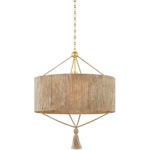 Reyn 1 Light 24 inch Aged Brass Pendant Ceiling Light