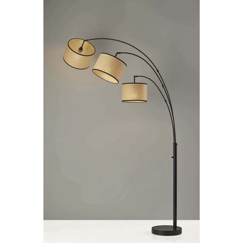 Bowery 82 inch 100.00 watt Black Arc Lamp Portable Light, 3-Arm