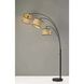 Bowery 82 inch 100.00 watt Black Arc Lamp Portable Light, 3-Arm