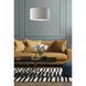 Harvest 1 Light 20 inch White Drum Pendant Ceiling Light in White Textured Fabric, Large 