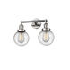 Franklin Restoration Beacon LED 17 inch Polished Nickel Bath Vanity Light Wall Light in Seedy Glass, Franklin Restoration