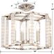 Carson 4 Light 16 inch Polished Nickel Semi Flush Ceiling Light