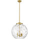 Ballston Athens Water Glass LED 15.75 inch Satin Gold Statement Pendant Ceiling Light