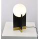 Canada 17.7 inch 40 watt Satin Brass & Black Table Lamp Portable Light