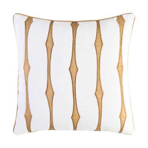 Graphic Stripe 22 X 22 inch White/Tan/Wheat Pillow Kit