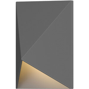 Triform Compact LED 5 inch Textured Gray Indoor-Outdoor Sconce, Inside-Out
