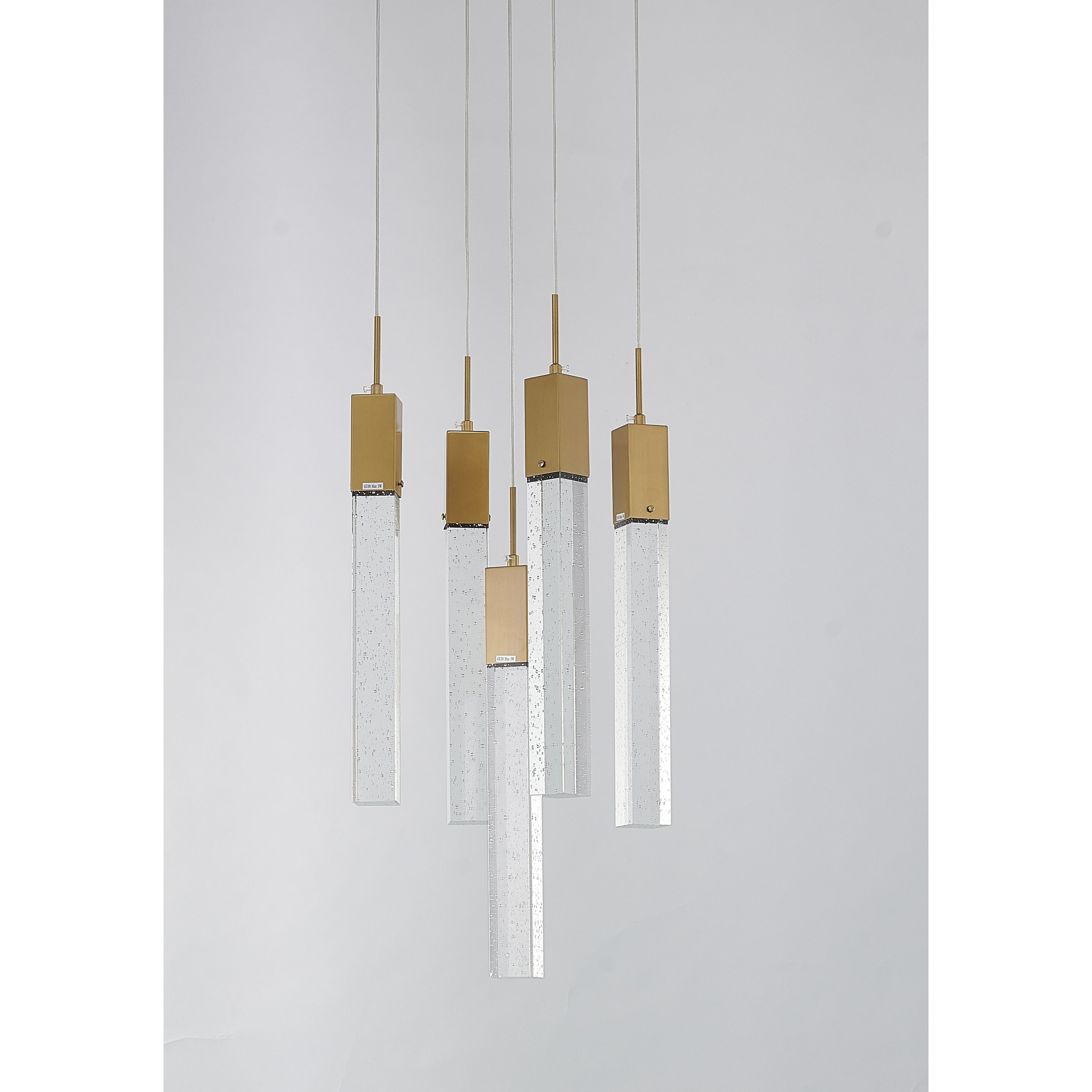 Canada 5 Light 13.78 inch Gold Chandelier Ceiling Light