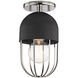 Haley 1 Light 6 inch Polished Nickel Flush Mount Ceiling Light