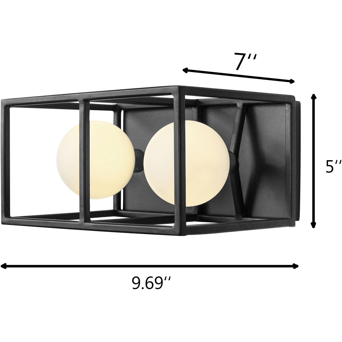 Plaza LED 9.63 inch Carbon and Havana Gold Bath Vanity Wall Light