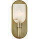 Lucian 1 Light 3.63 inch Vintage Brass Bath Vanity Light Wall Light in Vintage Brass and Alabaster