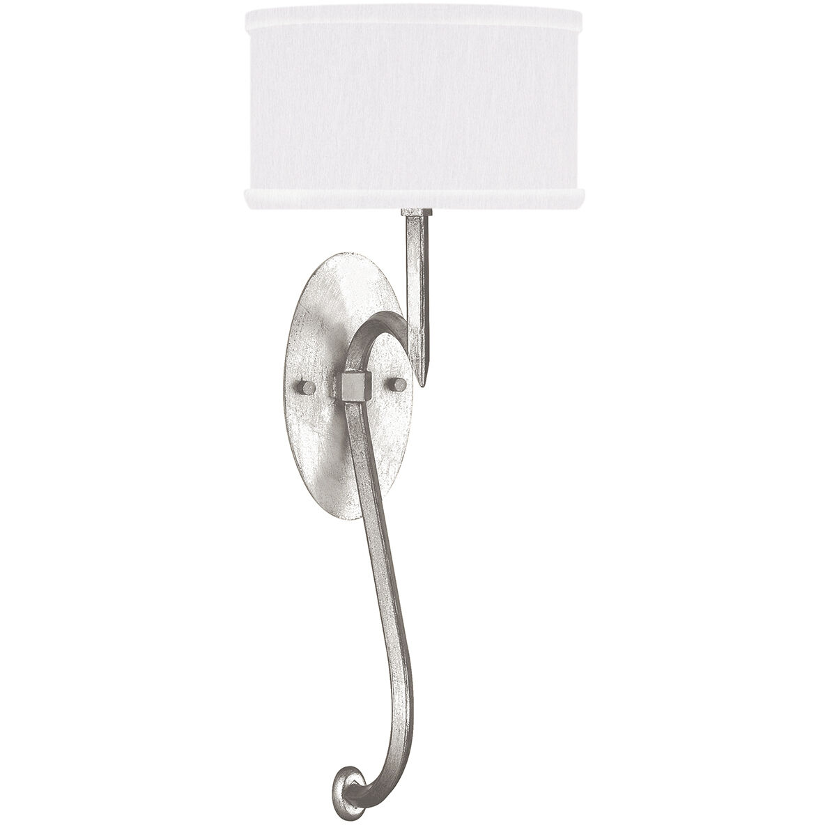 Allegretto 1 Light 8 inch Silver Sconce Wall Light