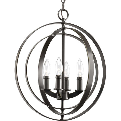 Buster 4 Light 16 inch Antique Bronze Foyer Pendant Ceiling Light