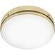 Oliver 3 Light 15.75 inch Bright Brass Indoor Flush Mount Ceiling Light