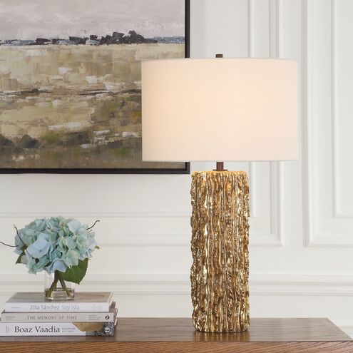 Echo 27.75 inch 150.00 watt Gold and Black Table Lamp Portable Light