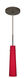 Camino 1 Light Bronze Pendant Ceiling Light in Ruby Matte Glass