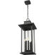 Tiberius 6 Light 12 inch Black Outdoor Chain Mount Ceiling Fixture
