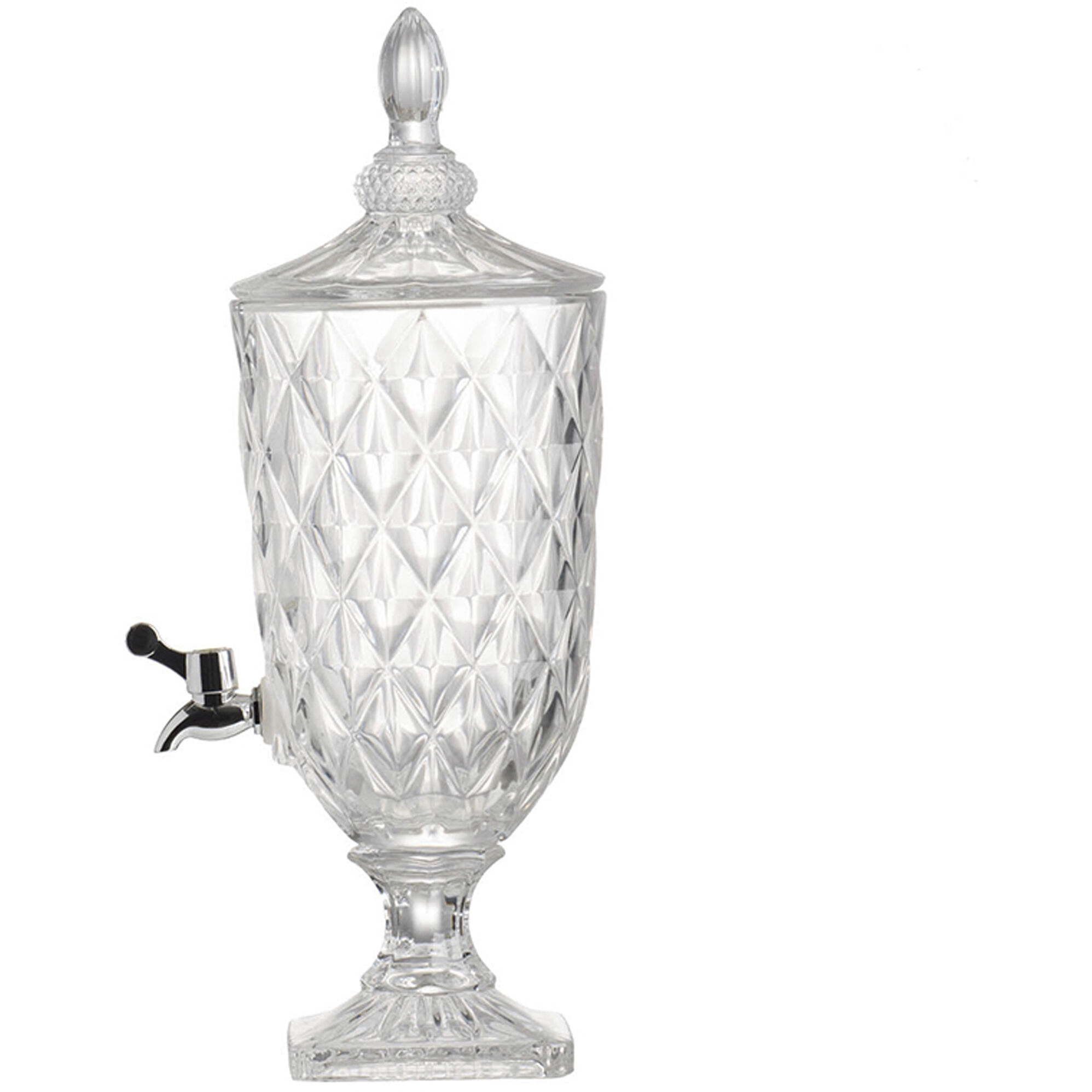 Anita Clear and Polished Silver Drink Dispenser