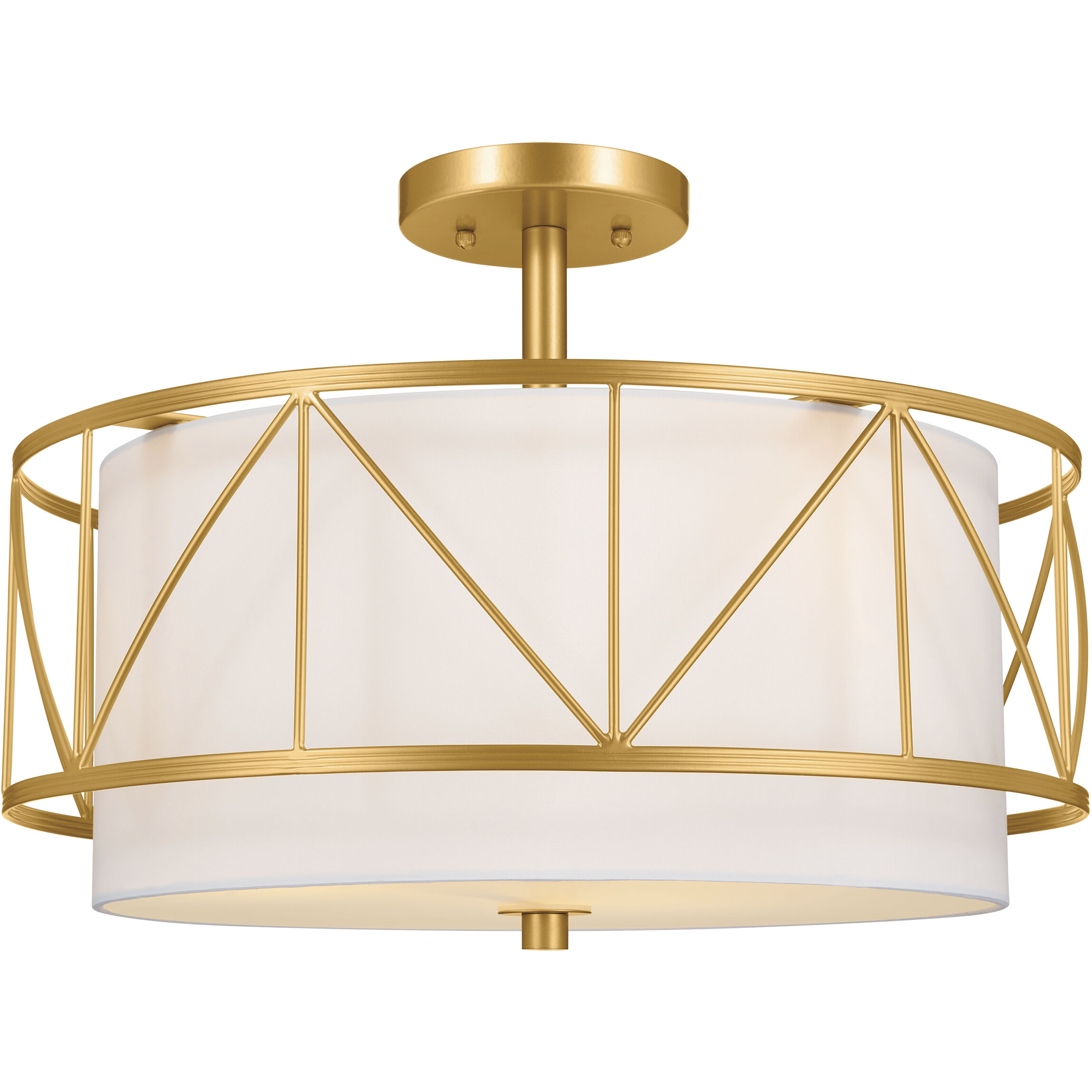 Birkleigh 3 Light 18 inch Classic Gold Flush Mount Ceiling Light