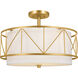 Birkleigh 3 Light 18 inch Classic Gold Flush Mount Ceiling Light