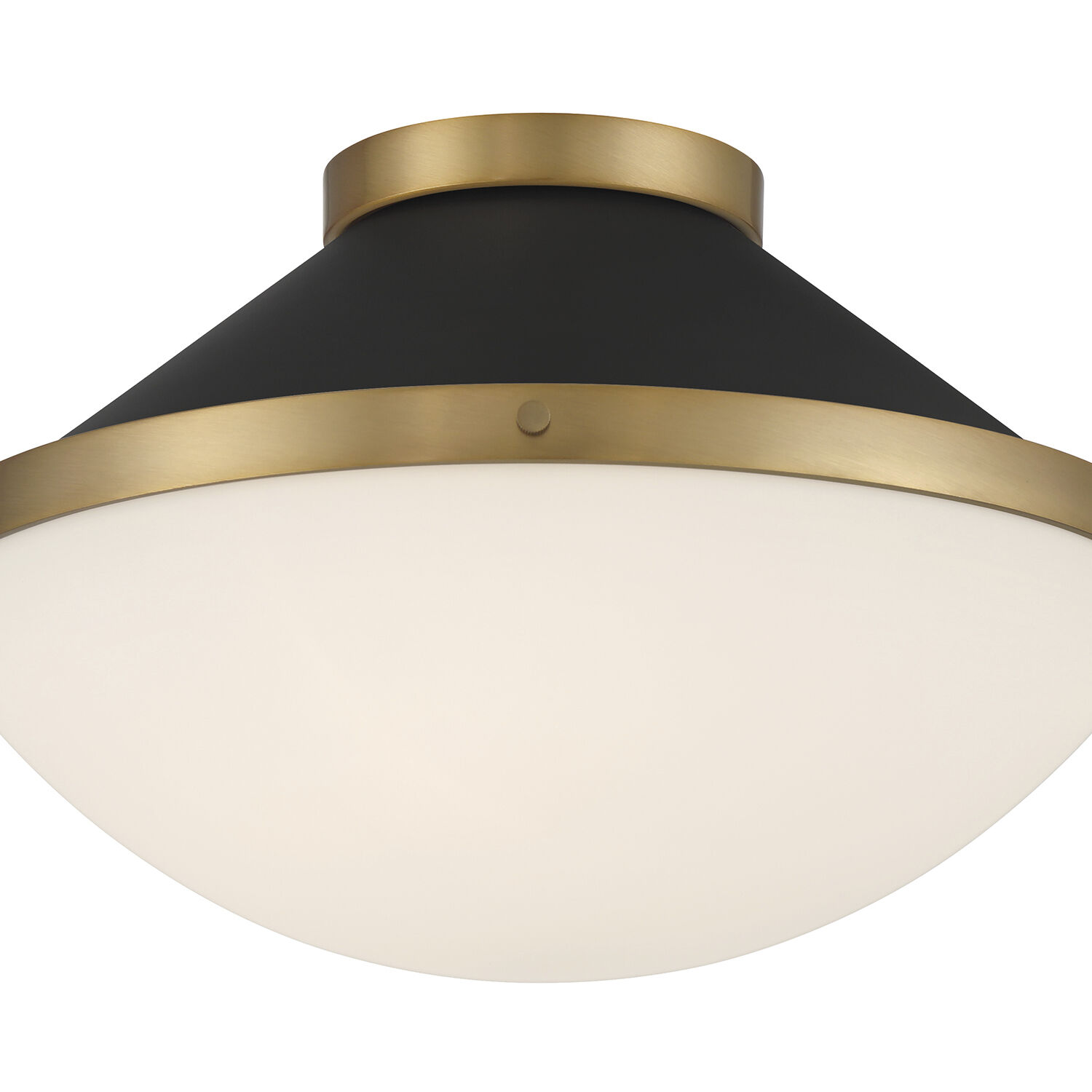 Xander 2 Light 16.25 inch Vibrant Gold Flush Ceiling Light in Vibrant Gold and Matte Black