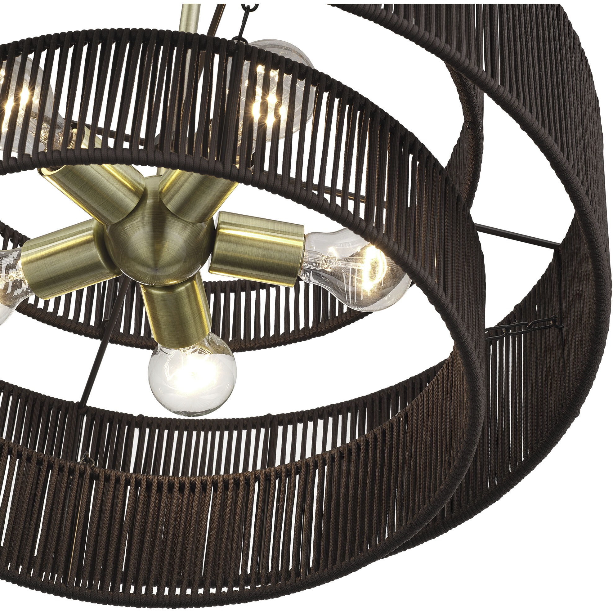 Acordia 5 Light 22 inch Antique Brass Pendant Chandelier Ceiling Light