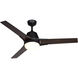 Crescent 52 inch Black with Black-Walnut Blades Ceiling Fan