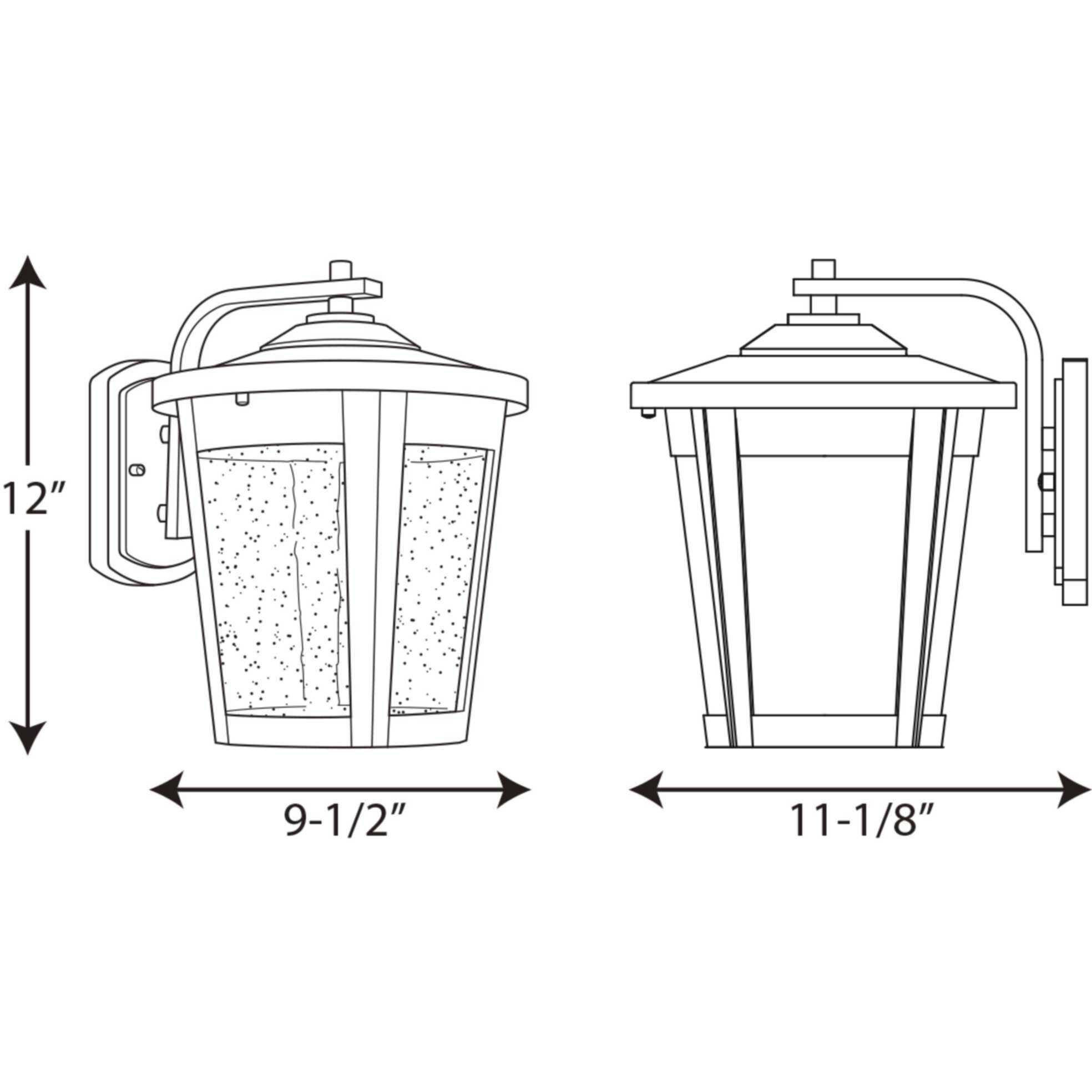 East Haven LED LED 12 inch Antique Bronze Outdoor Wall Lantern, Large, Progress LED