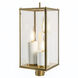 Back Bay 3 Light 23.25 inch Aged Brass Outdoor Post Light