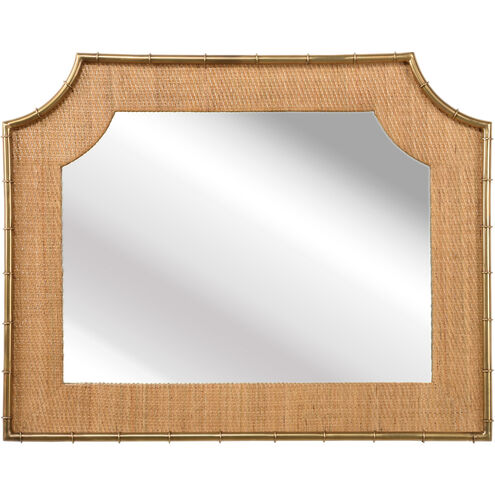 Wildwood 40 inch Antique Brass/Natural Wall Mirror