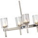 Lucian 10 Light 51.5 inch Polished Nickel Linear Pendant Ceiling Light in Clear Crystal and Polished Nickel