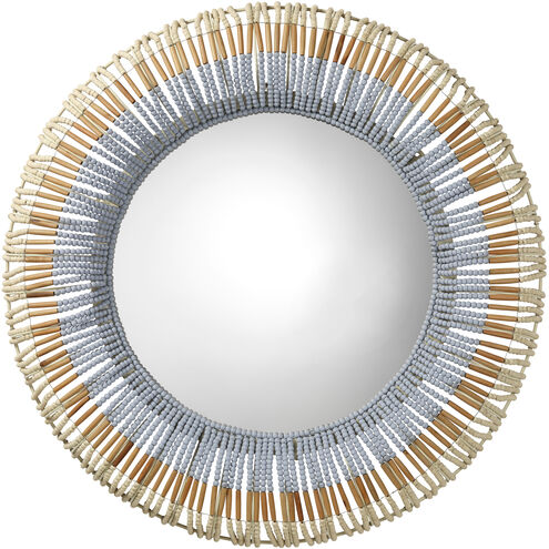 Native 36 X 36 inch Natural and Blue Mirror