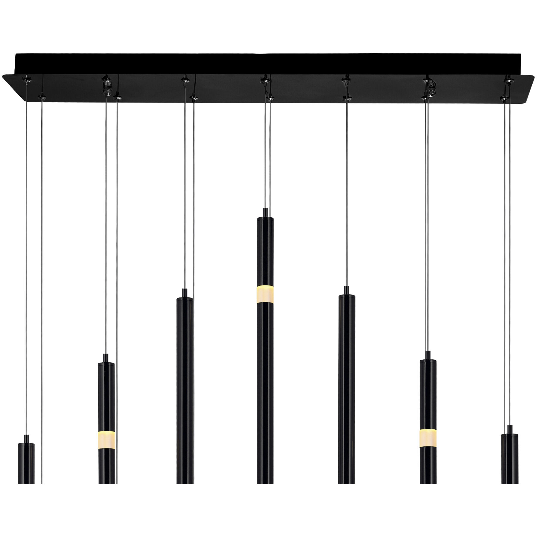 Flute LED 7 inch Black Chandelier Ceiling Light