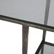 Wyeth 64 X 16 inch Antique Nickel and Tempered Glass Console Table