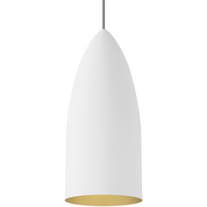 Signal LED 6.1 inch Rubberized White/Gold Pendant Ceiling Light in LED 90 CRI 2700K