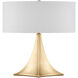 Cassia 25 inch 60 watt Gold Leaf Table Lamp Portable Light