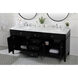 Park Avenue 72 X 22 X 35 inch Black Vanity Sink Set