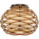 Balboa 3 Light 15.25 inch Textured Bronze Semi Flush Ceiling Light