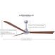 Atlas Alessandra-LK 72 inch Matte White with Walnut Blades Indoor/Outdoor Ceiling Fan
