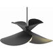 Hibiscus 1 Light 24.7 inch Dark Smoke Pendant Ceiling Light, Large