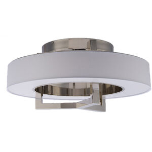 Madison LED 22 inch Brushed Nickel Flush Mount Ceiling Light in 22in, dweLED