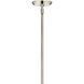 Cassius 4 Light 5.25 inch Polished Nickel Chandelier Ceiling Light, Convertible
